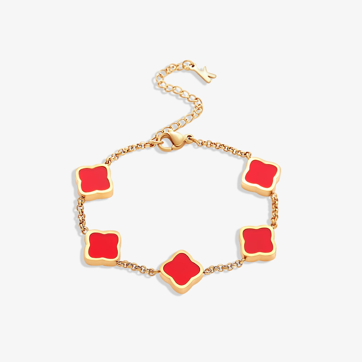 Marina Roca Pulsera trévol estilo Celine – Rojo – photo 10