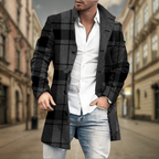 Marina Roca Adrián | Abrigo Largo Elegante – Negro Estampado – photo 4