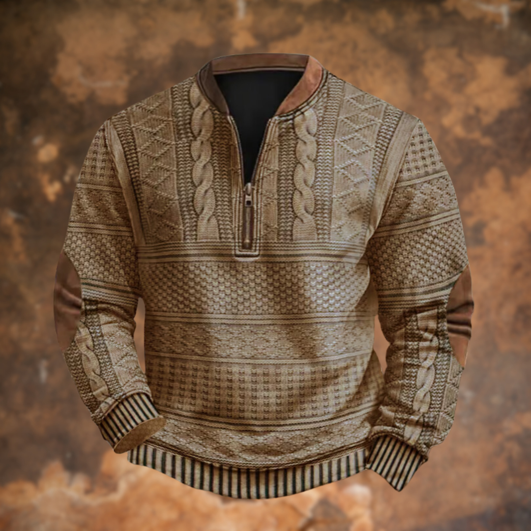 Marina Roca LUCA | Jersey retro estampado – Beige – photo 5