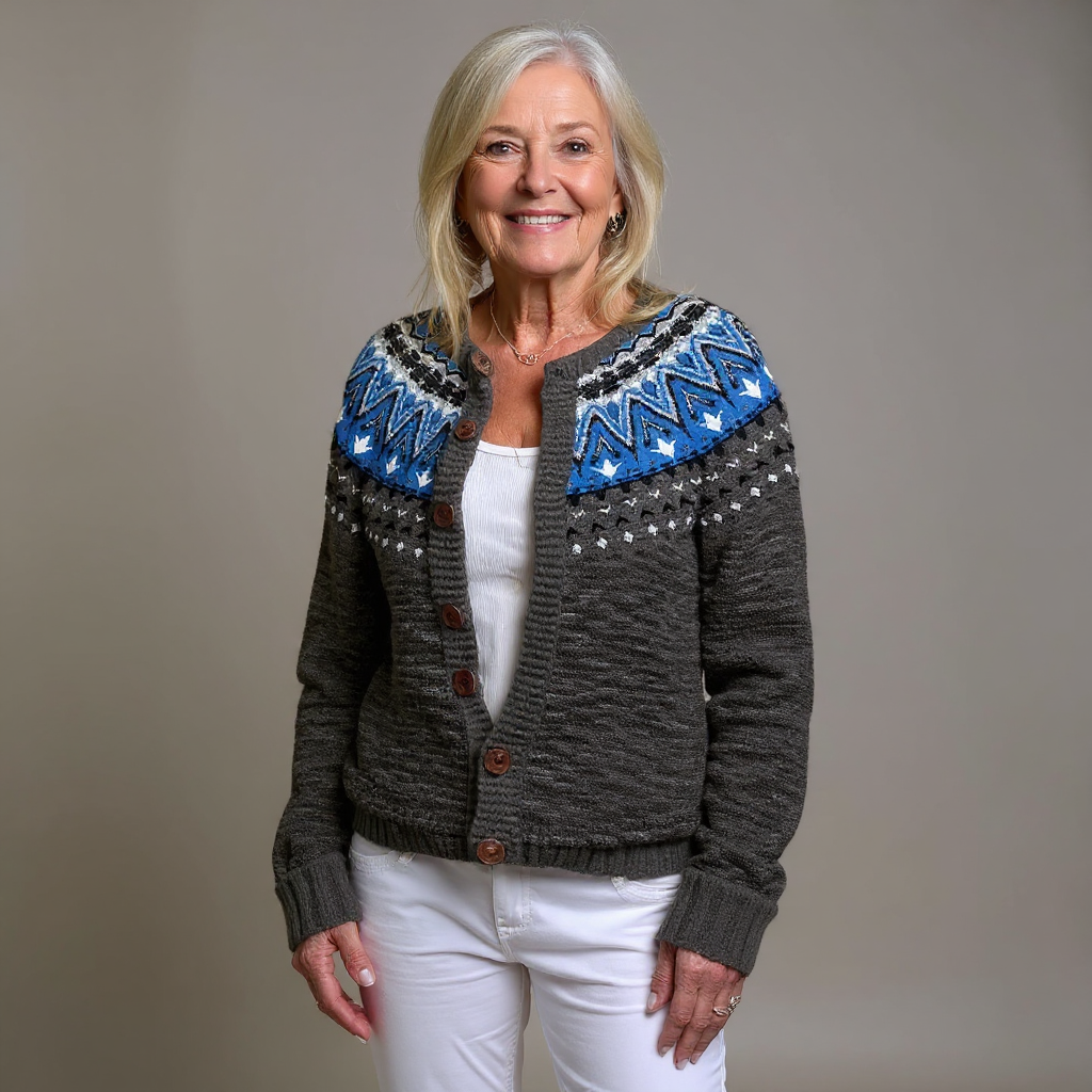 Anamartinezmadrid Ramona | Cárdigan de Punto Jacquard Estilo Fair Isle – photo 3