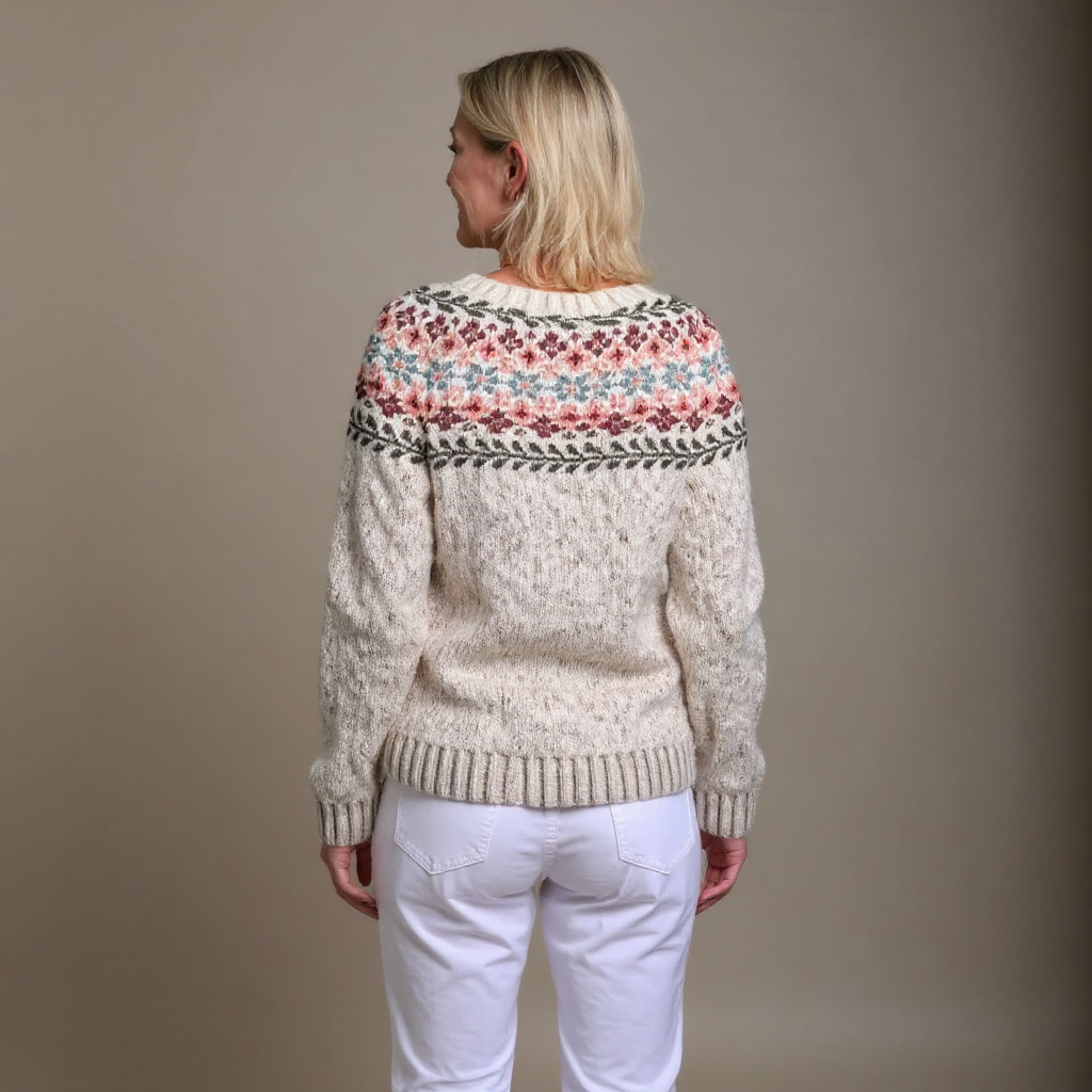 Anamartinezmadrid Carolina | Cárdigan de Punto Nórdico con Canesú Jacquard – photo 2