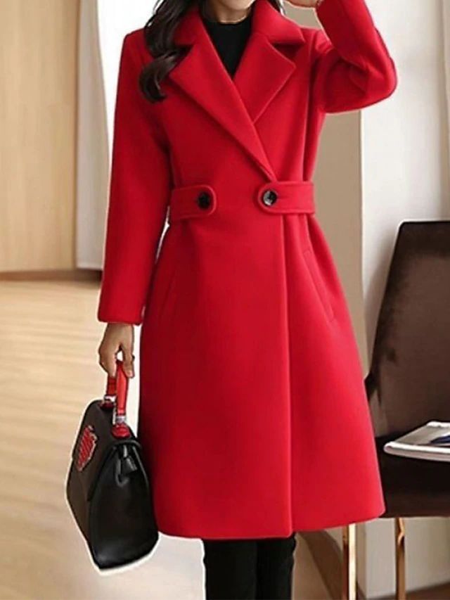 Marina Roca AELLA | Abrigo clásico de temporada – Rojo – photo 4