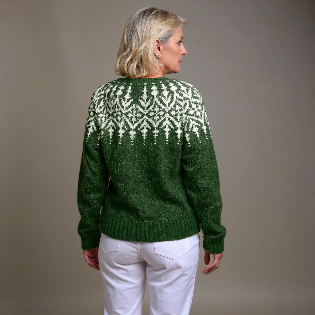 Anamartinezmadrid Nadia | Cárdigan de Punto Nórdico con Canesú Jacquard – photo 2