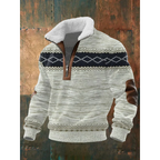 Marina Roca LONER | Jersey polar con cremallera – Blanco-Negro estampado – photo 11