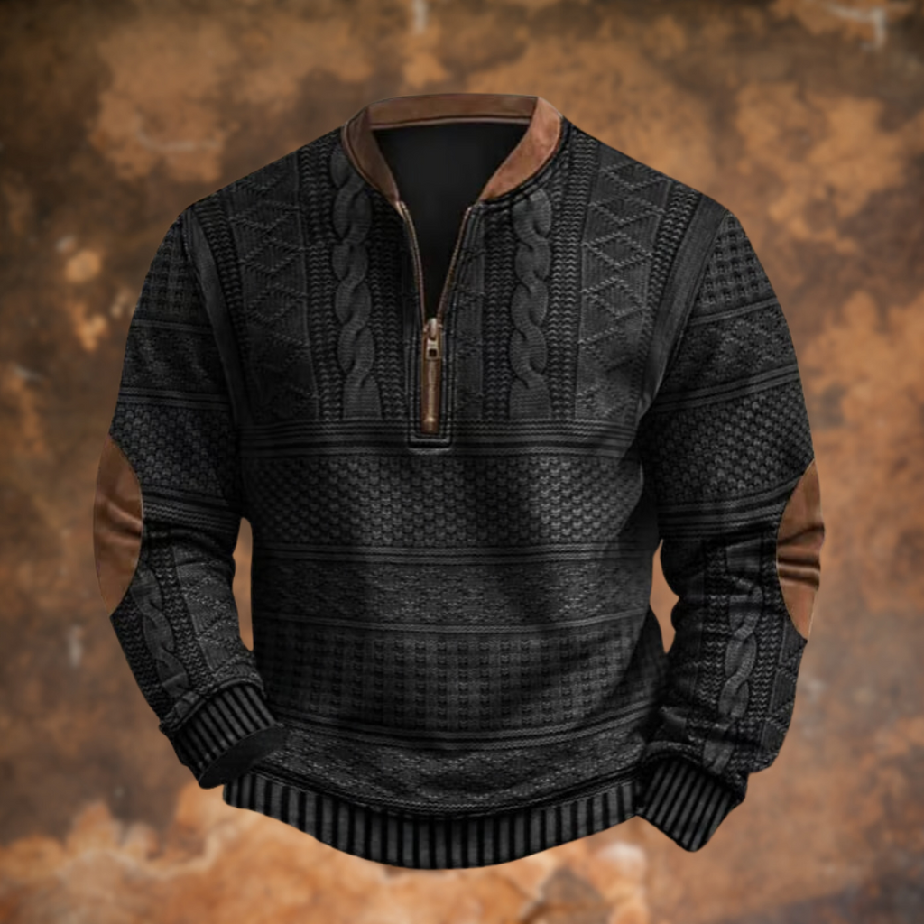 Marina Roca LUCA | Jersey retro estampado – Negro – photo 4