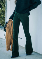 Marina Roca CHLOE | Pantalones acampanados de pana – Verde – photo 3