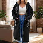 Marina Roca Abrigo sudadera de forro polar Lola – Negro – photo 4
