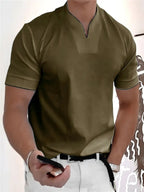 Marina Roca Gonzalo - Camiseta con cuello en V transpirable y corte clásico – Verde – photo 8