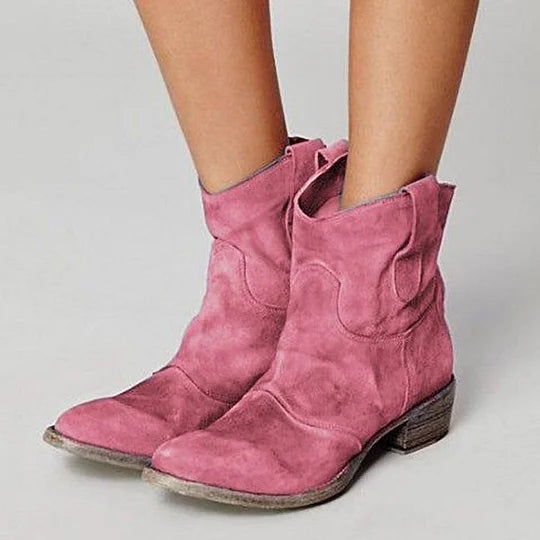 Marina Roca CARLOTTA | Botines de mujer en suave ante con estilo – Rosa – photo 4