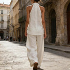 Anamartinezmadrid Ainhoa | Conjunto de dos piezas con textura de lino – photo 3