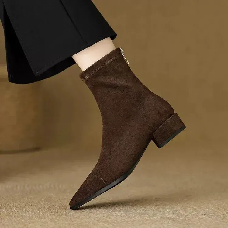 Anamartinezmadrid Delfina - Botines de Ante con Punta Fina y Tacón Bajo – photo 6