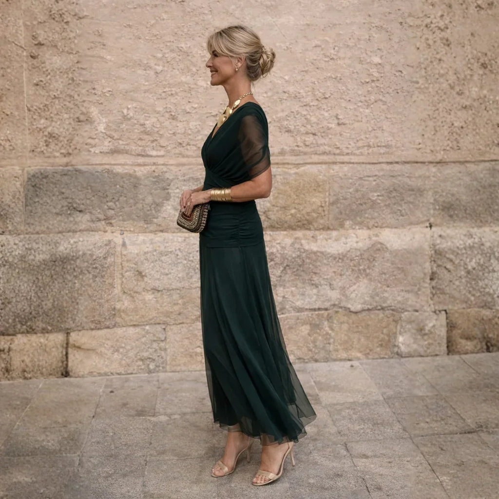 Anamartinezmadrid Elisa | Vestido Largo Plisado en Verde – photo 2
