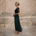 Anamartinezmadrid Elisa | Vestido Largo Plisado en Verde – photo 2