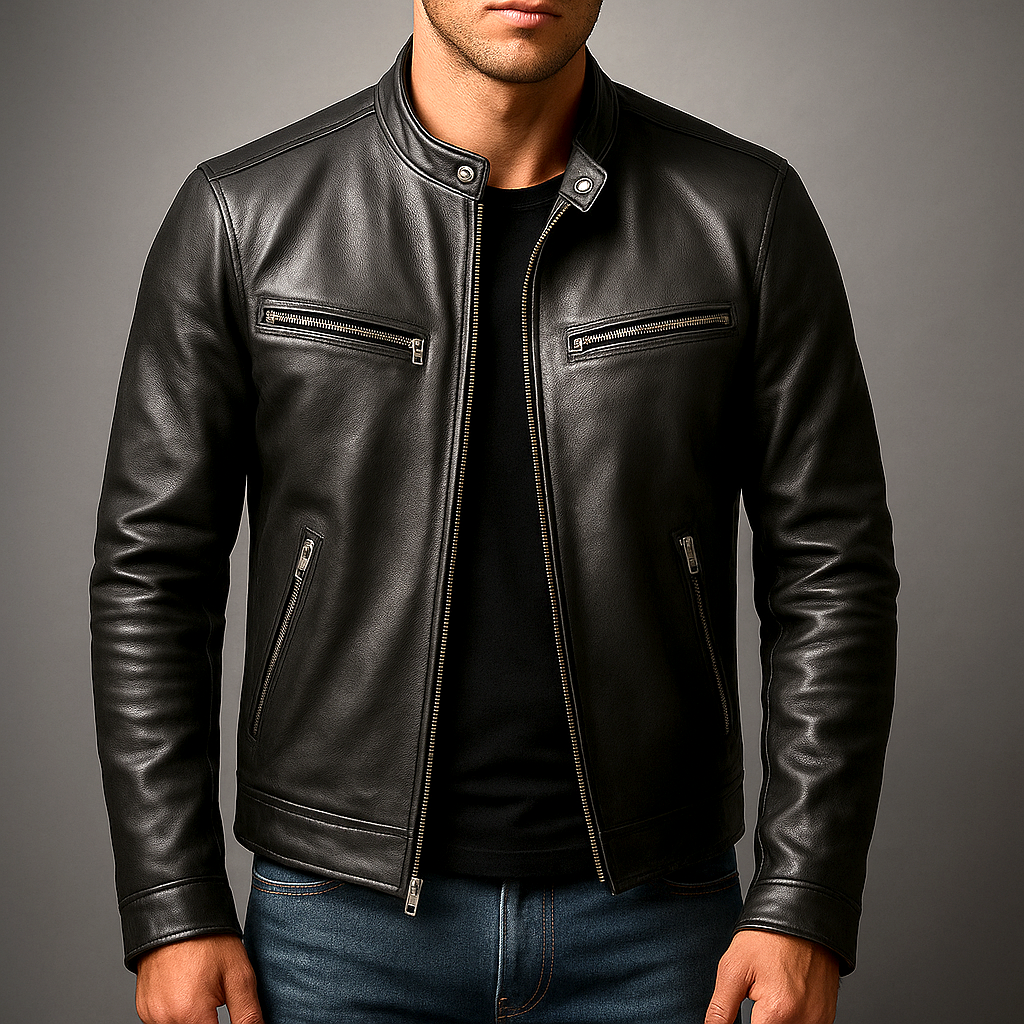 Marina Roca RECIO | Chaqueta vintage de piel con cremallera – photo 2