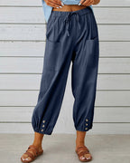 Marina Roca Breeze | Pantalones de Cintura Cómoda – Azul Marino – photo 3