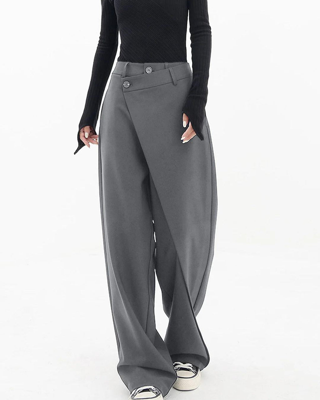 Marina Roca CHERRY | Pantalón ancho de diseño – Gris – photo 10