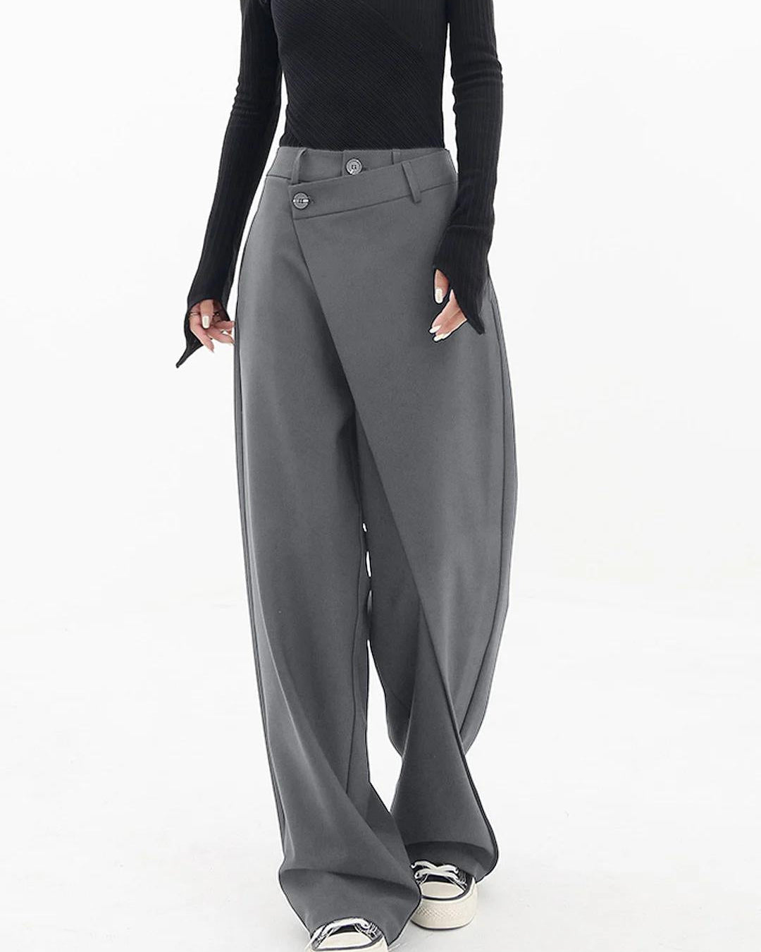 Marina Roca CHERRY | Pantalón ancho de diseño – Gris – photo 10