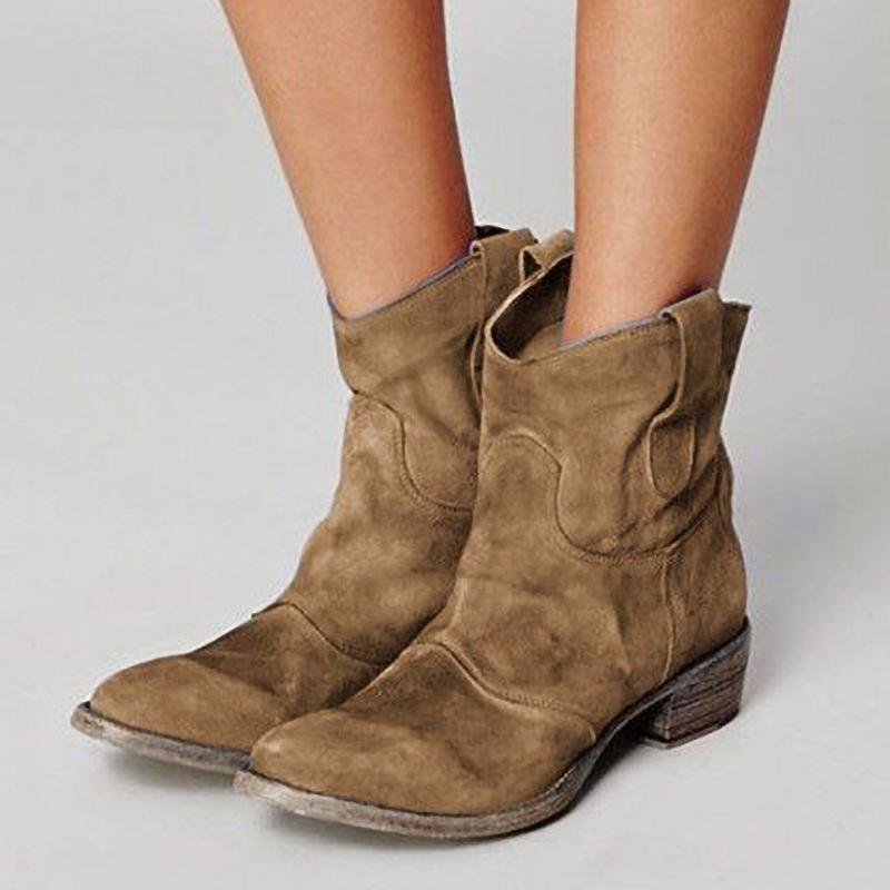 Marina Roca CARLOTTA | Botines de mujer en suave ante con estilo – Marrón – photo 9