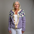 Anamartinezmadrid Nélida | Cárdigan de Punto Folk con Canesú Estampado – photo 3