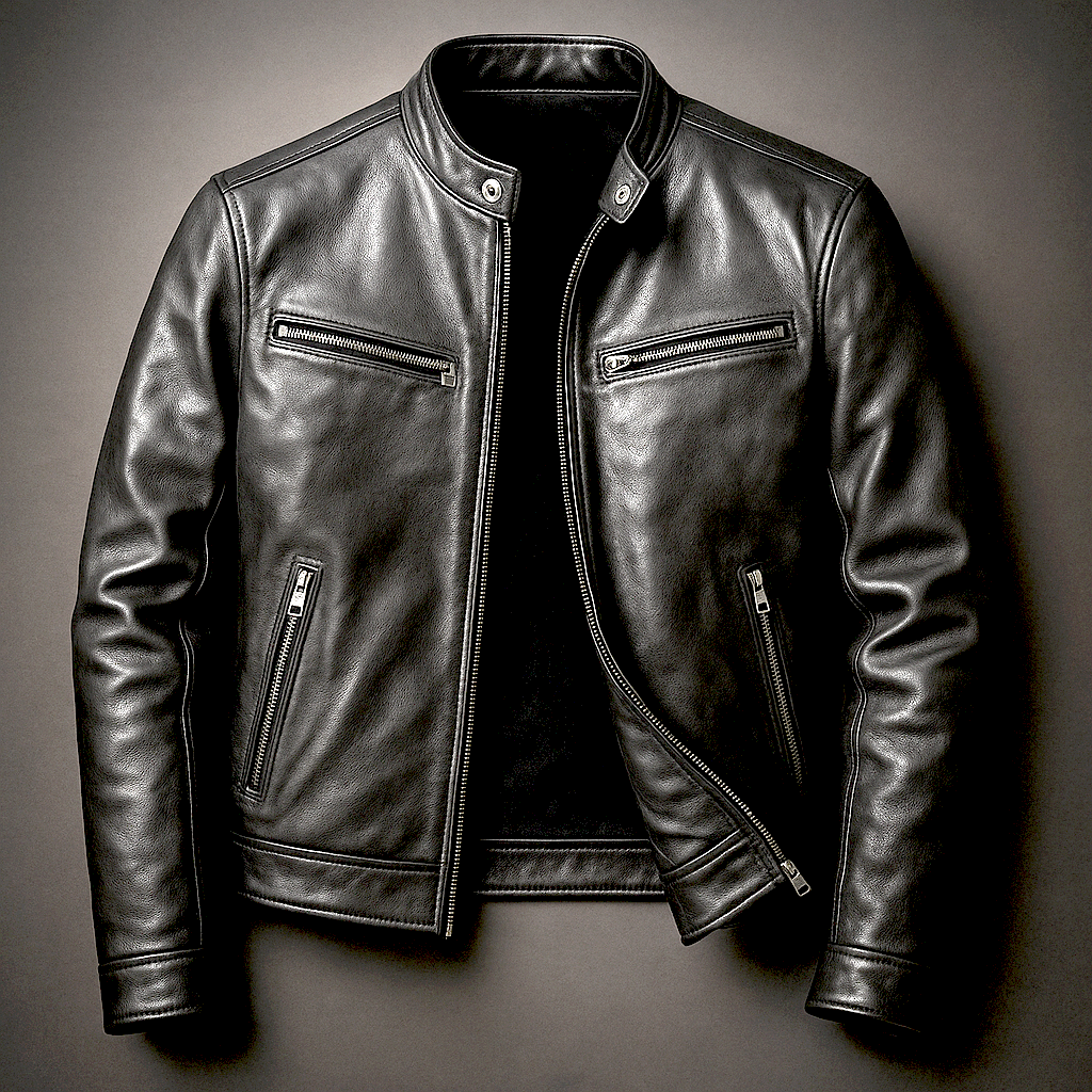 Marina Roca BRIXTON | Chaqueta vintage de piel con cremallera – Negro – photo 6