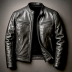 Marina Roca BRIXTON | Chaqueta vintage de piel con cremallera – Negro – photo 6