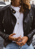 Marina Roca ROSA | Chaqueta de cuero de temporada – Negro – photo 3