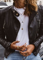 Marina Roca ROSA | Chaqueta de cuero de temporada – Negro – photo 3
