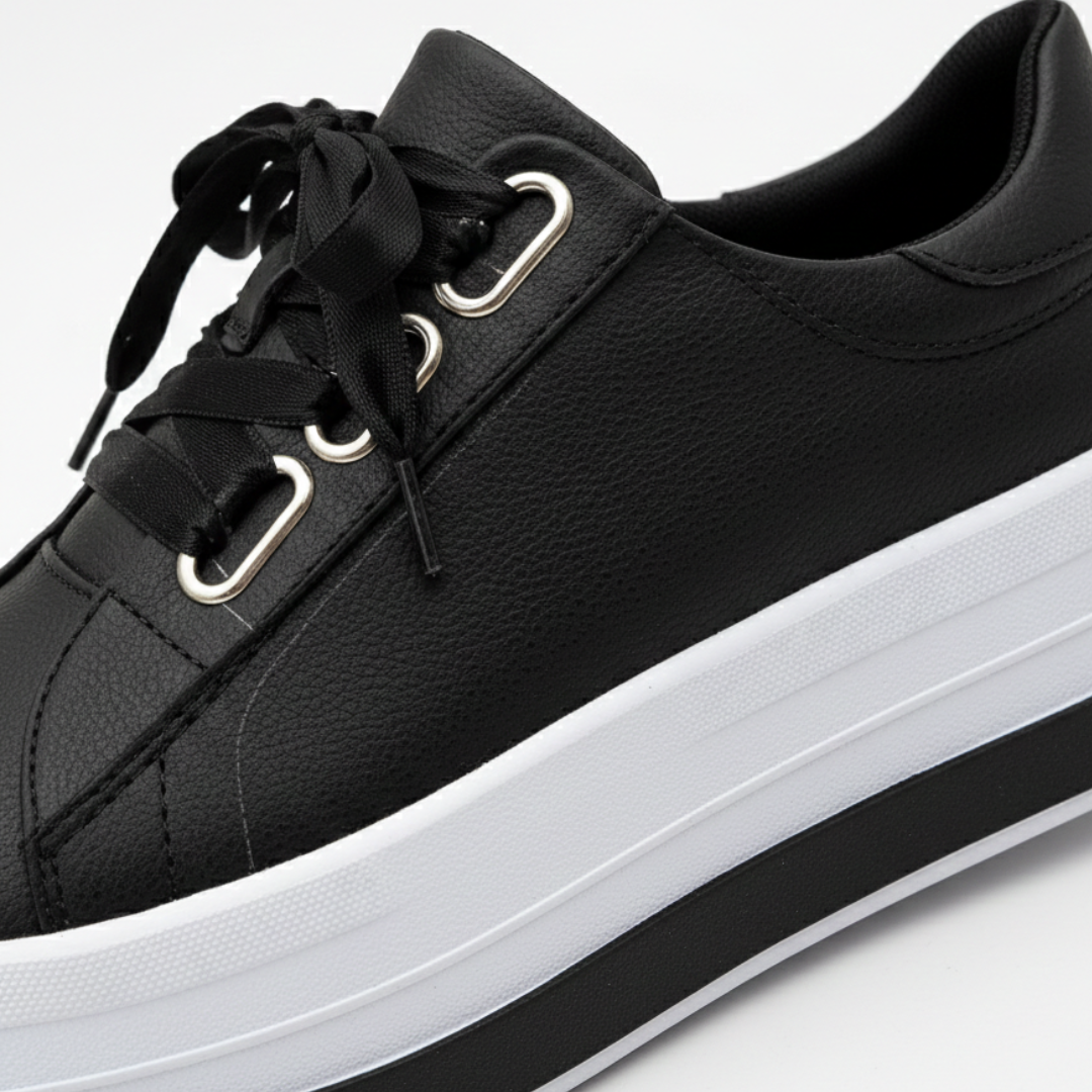 Anamartinezmadrid Aitana | Zapatillas Plataforma Casual Mujer Cordones Ojales Metálicos Suela Alta – photo 3