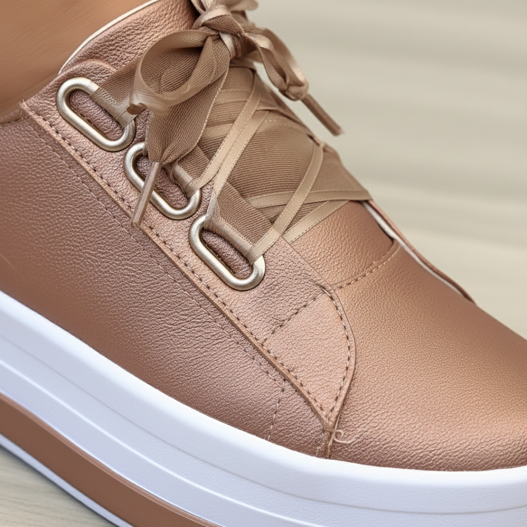 Anamartinezmadrid Aitana | Zapatillas Plataforma Casual Mujer Cordones Ojales Metálicos Suela Alta – photo 9