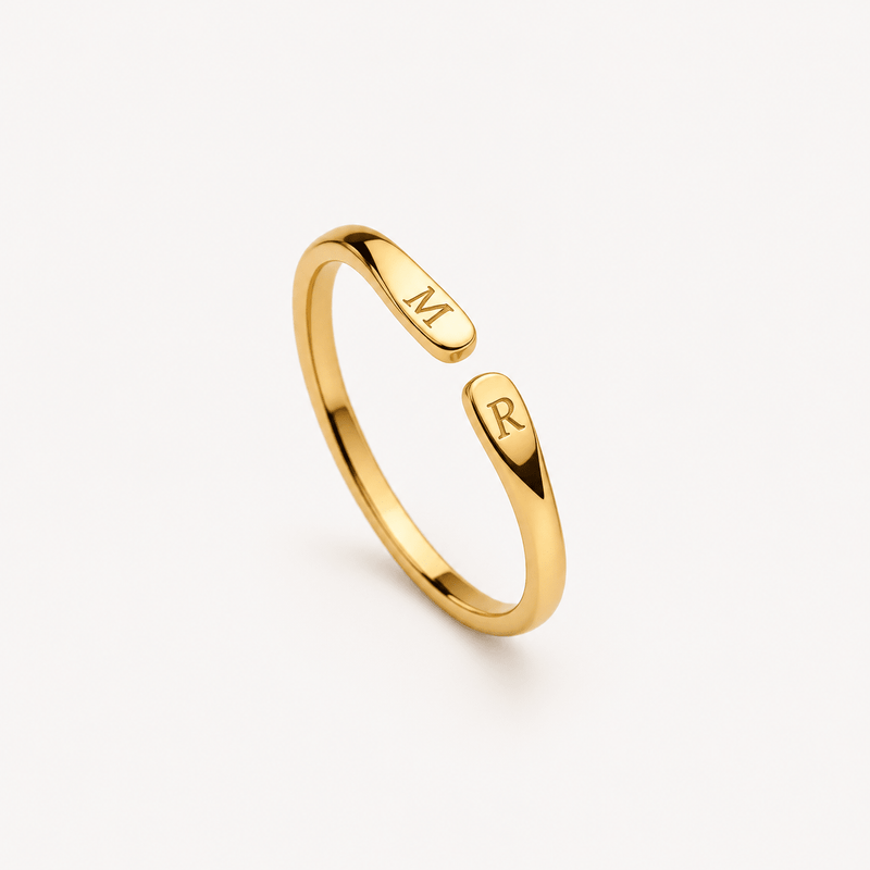 Alma | Anillo ajustable con inicial