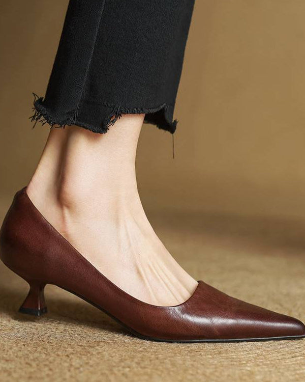 Marina Roca ALMA | Zapatos de tacón bajo – Marrón rojizo – photo 12