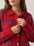 Aubert Paris Anna - Cárdigan de Punto Premium a Cuadros – photo 7