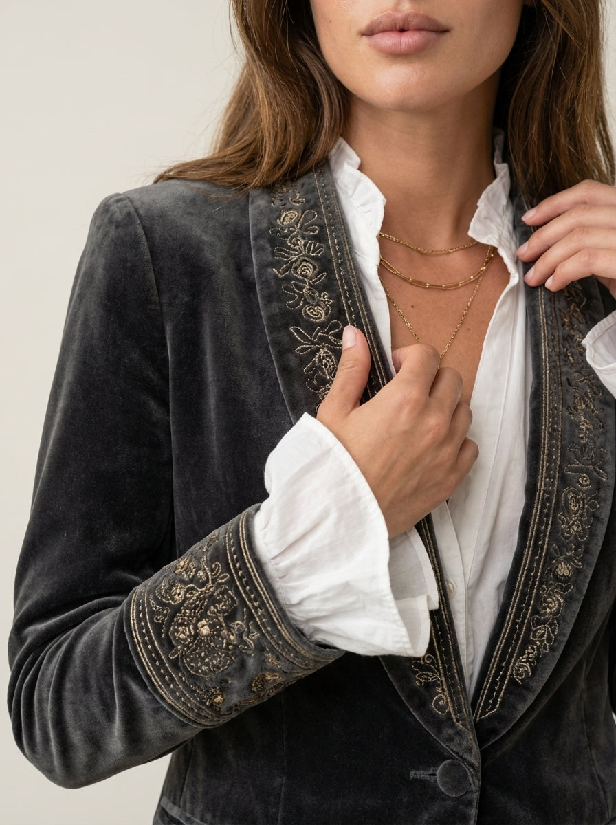 Corrovo Nuria - Chaqueta Elegante de Terciopelo – photo 9