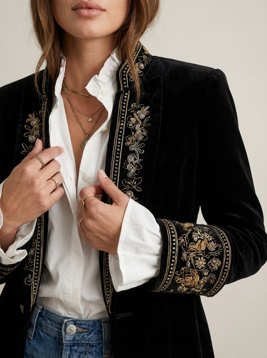 Corrovo Nuria - Chaqueta Elegante de Terciopelo – photo 11