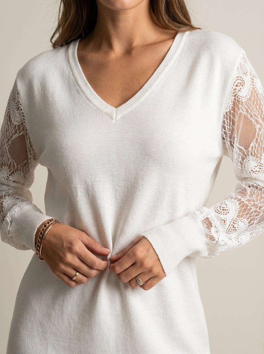My Store Eva - Vestido Elegante en Encaje con Escote en V – photo 7
