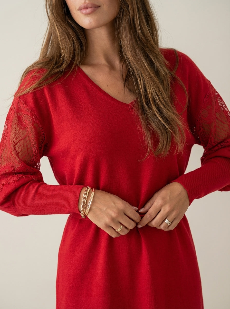 My Store Eva - Vestido Elegante en Encaje con Escote en V – photo 5