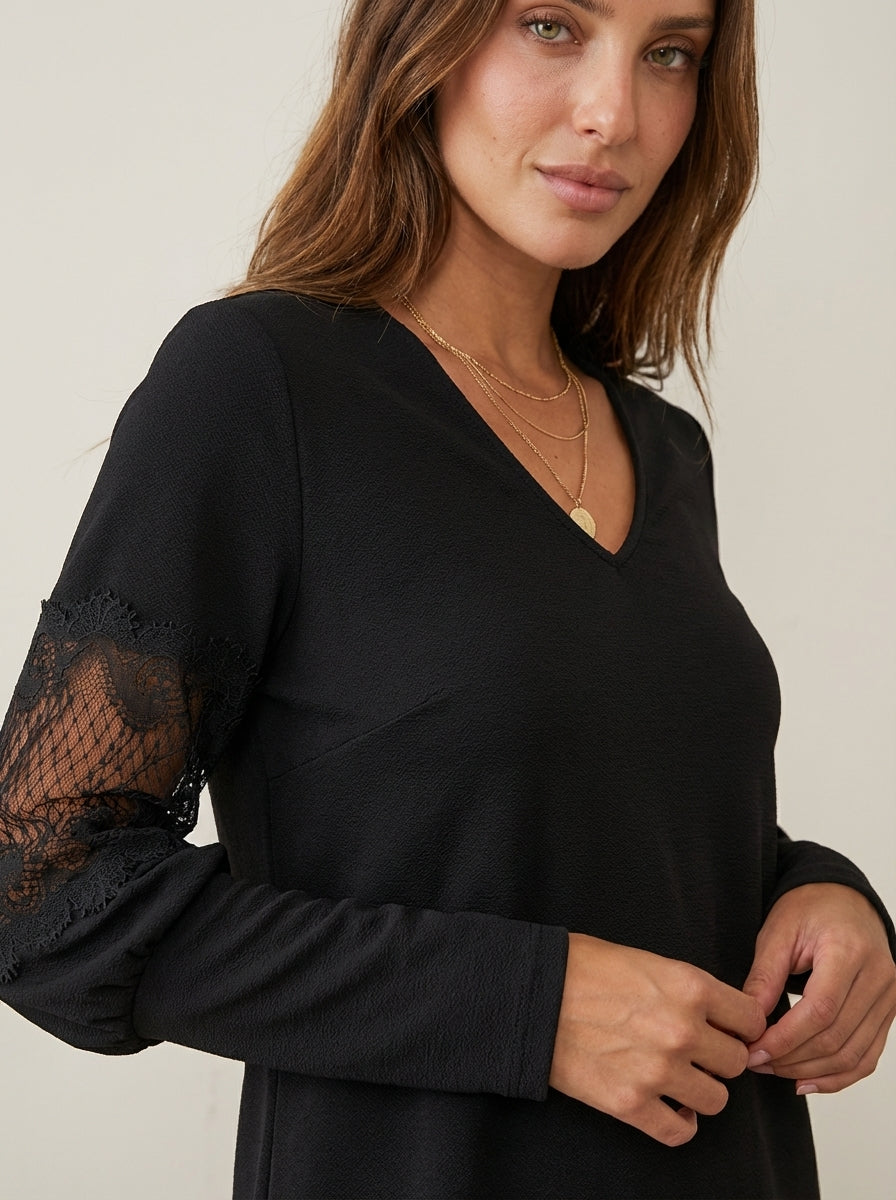 My Store Eva - Vestido Elegante en Encaje con Escote en V – photo 2