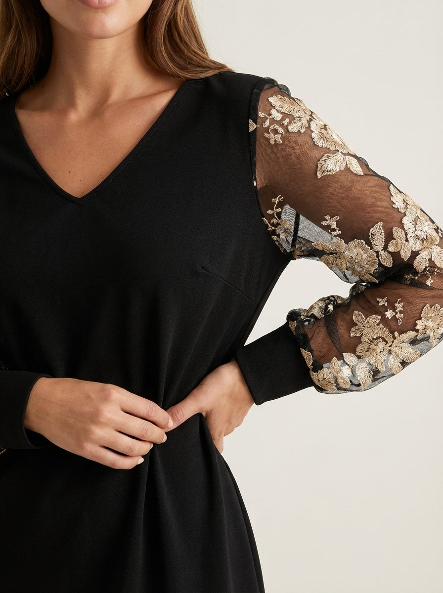 My Store Eva - Vestido Elegante en Encaje con Escote en V – photo 9