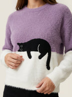 Vela Montesa Luna - Sudadera para Mujer con Gráfico de Gato – photo 2