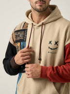 León de Castilla Axel - Sudadera Urbana Patchwork con Capucha – photo 2