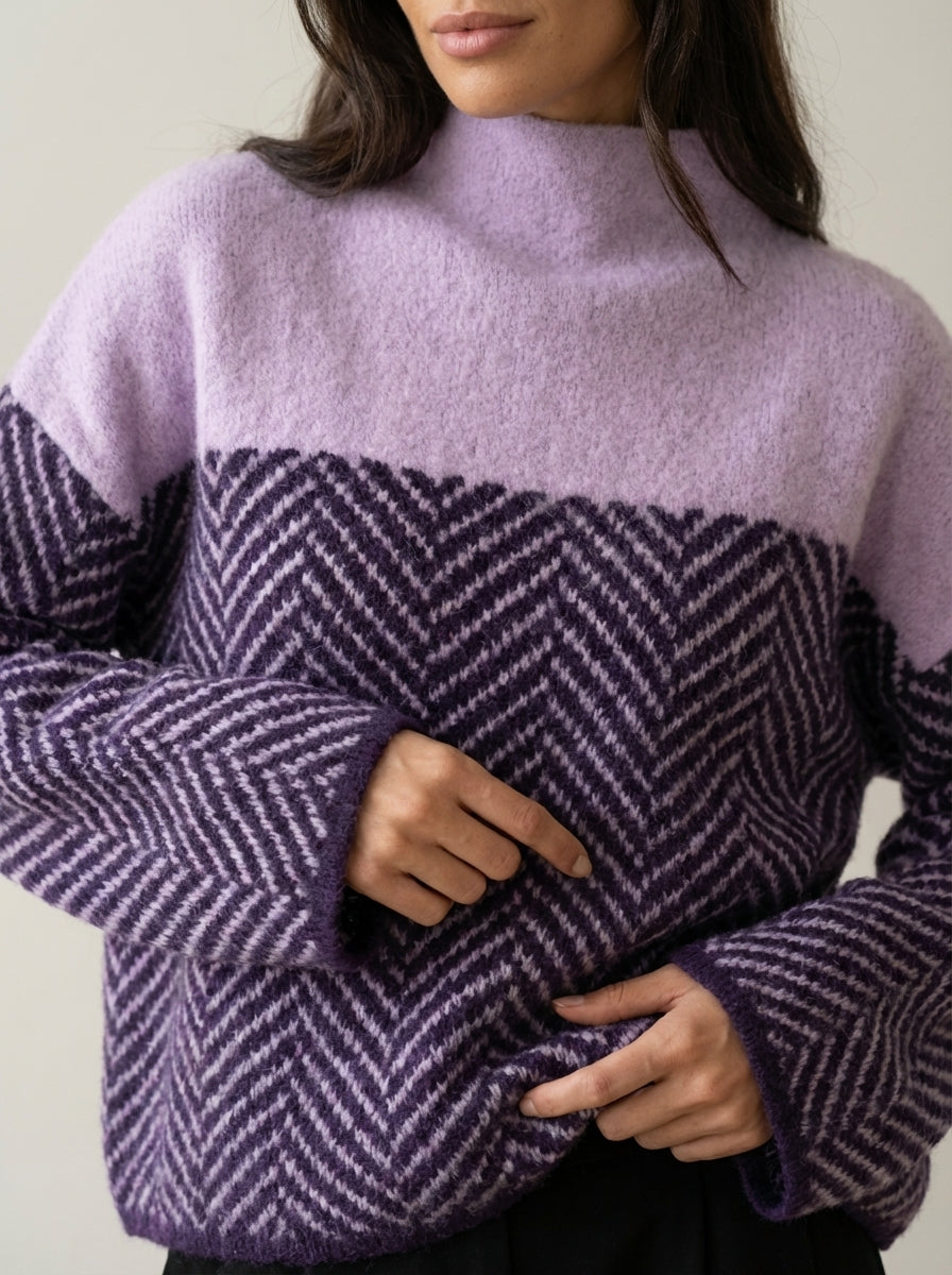 Lunoré Nora - Jersey Elegante de Cuello Alto – photo 7