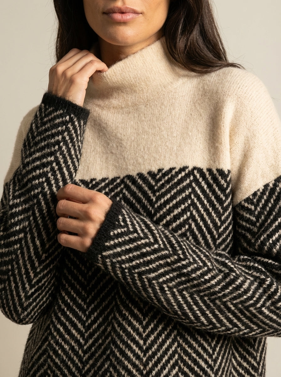 Lunoré Nora - Jersey Elegante de Cuello Alto – photo 5