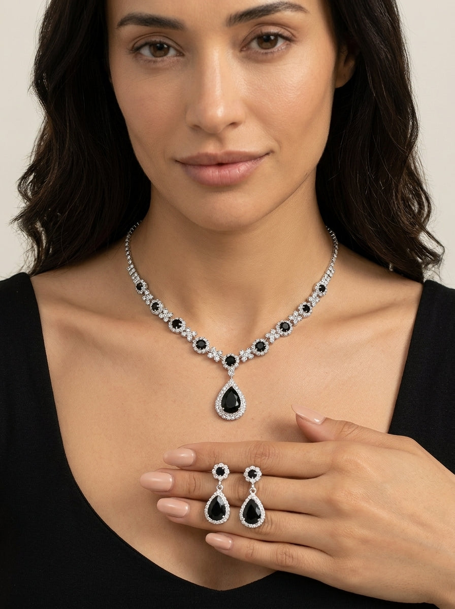 Veloria Uppsala Véra - Elegante Set de Joyas de Cristal – Negro – photo 5