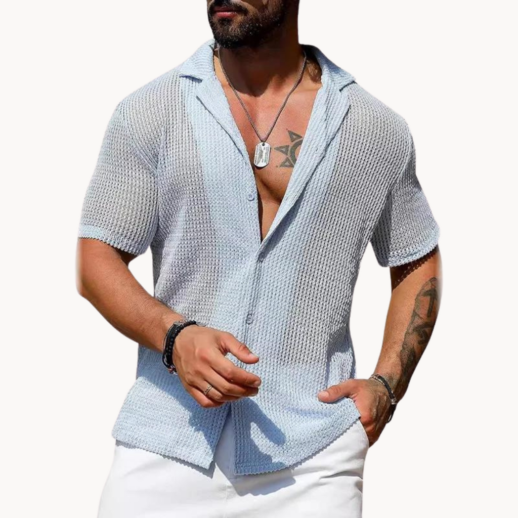 Marina Roca Milo - Camisa de Punto – Azul – photo 3