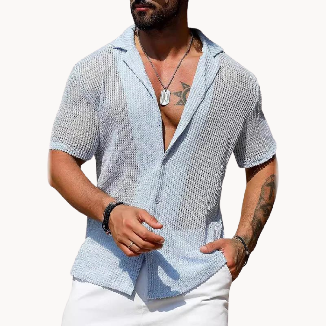 Marina Roca Milo - Camisa de Punto – Azul – photo 3