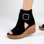 Marina Roca Orelisa | Tacones de cuña abiertos estilo moderno – Negro – photo 2