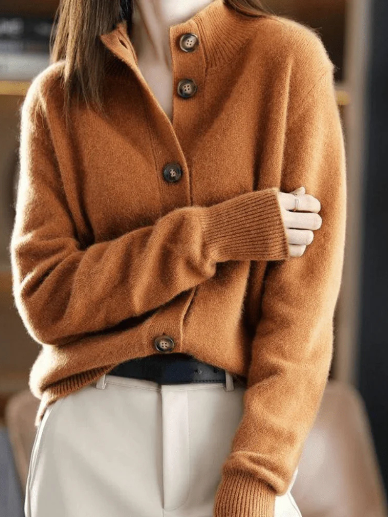 Anamartinezmadrid Brisa | Cárdigan de Punto Fino con Cuello Redondo y Botones – photo 7