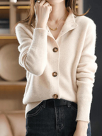 Anamartinezmadrid Brisa | Cárdigan de Punto Fino con Cuello Redondo y Botones – photo 10