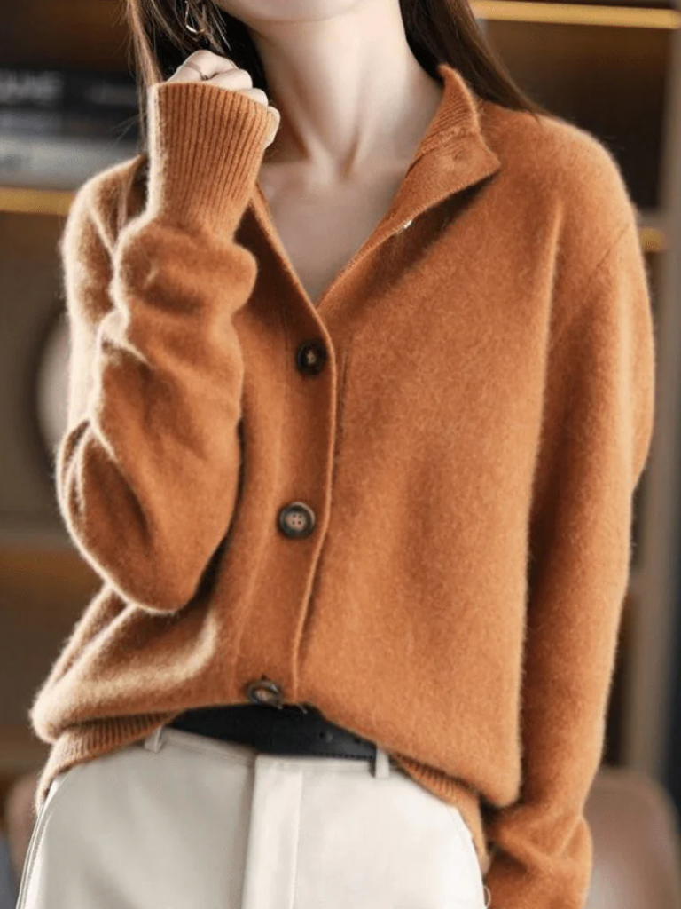Anamartinezmadrid Brisa | Cárdigan de Punto Fino con Cuello Redondo y Botones – photo 6
