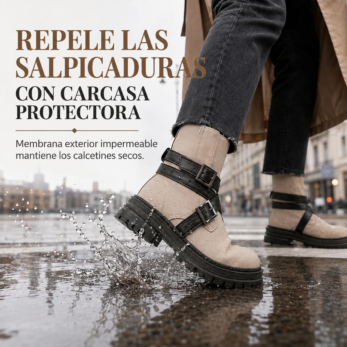 Anamartinezmadrid Leire | Botines con Plataforma, Tacón Ancho y Doble Hebilla – photo 3